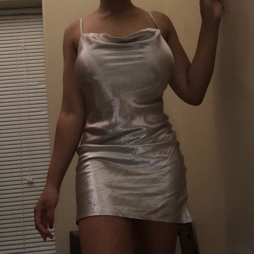 Cowl neck dress. Perfect for a special occasion